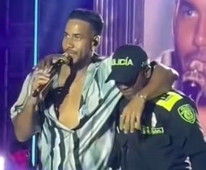 Romeo Santos cumplió el sueño de un policía en Medellín